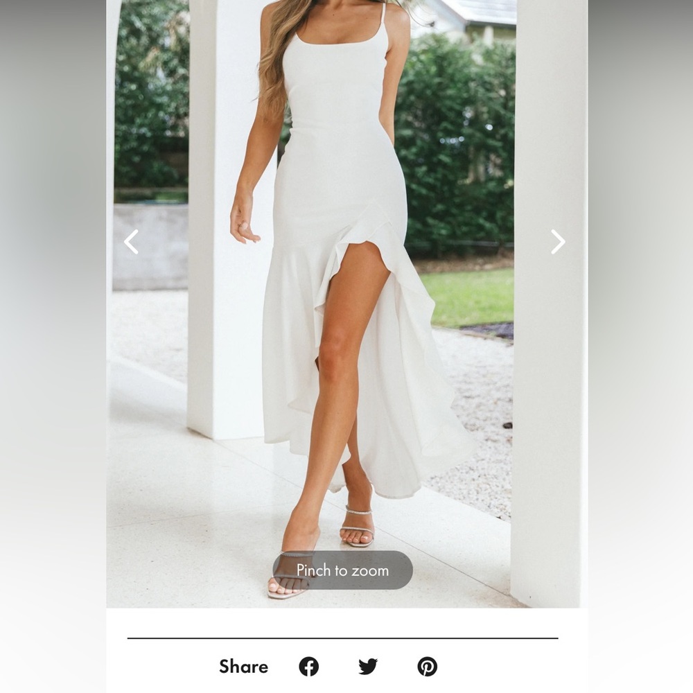 Selfie Leslie Emoji asymmetrical hemline dress white - Picture 3 of 4